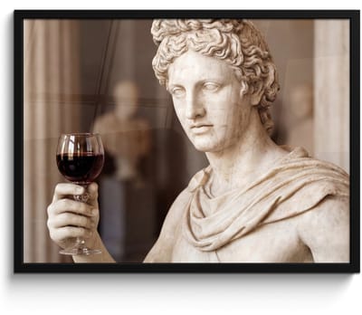 Poster in lijst - Fotolijst 80x60 cm - Posters - Klassiek - Marmer - Wijn - Posterlijst zwart - Decoratie - Wanddecoratie woonkamer - Muurdecoratie slaapkamer