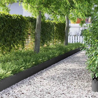 Metalen Gazonranden - Tuinrand Staal - Tuin Afbakenen - Minimalistisch Design - 20 stuks - Zwart
