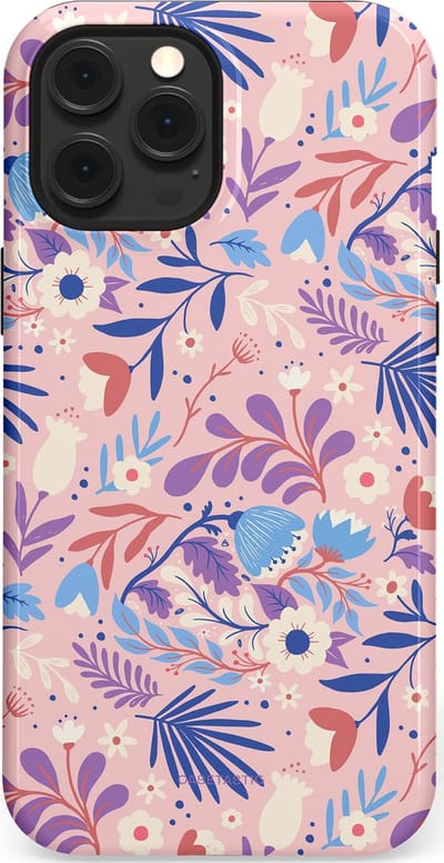 Casetastic Hoesje Geschikt voor Apple iPhone 12 Pro Max Magsafe - Stijlvolle Beschermende Duo-layer Case - Bloeispel