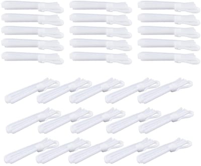 Dailygoods- Gordijnhaken 30 Stuks - Verstelbare Haken - Knijpplooien - Douchegordijnhaak - Deurgordijn - Geschikt voor Thuis, Hotel, Kantoor - Gordijnhaak