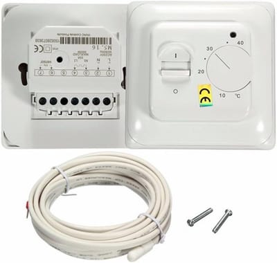 Witte Thermostaat voor Vloerverwarming en Airconditioning - Temperatuurregeling 16A, 230V