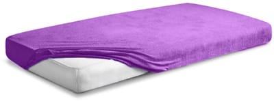 Matex Premium Serie - Frotte Hoeslaken - 130x190/140x200 cm - Elastiek - Paars