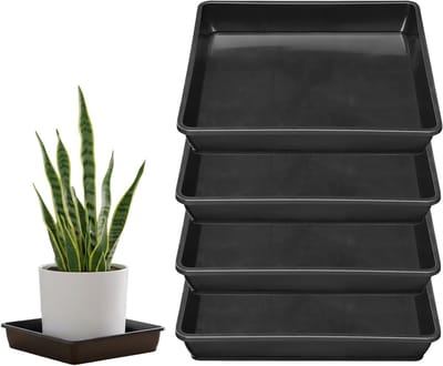 Plantenschotel M - 4 Stuks - Kunststof - Weerbestendig - Voorkomt Vloerbeschadiging - ShopVlot