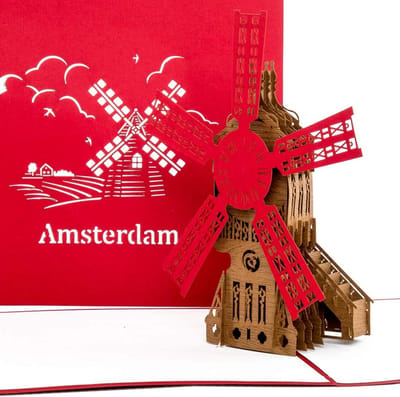 3D-pop-up kaart Amsterdam - Uniek cadeau en decoratie voor elke gelegenheid