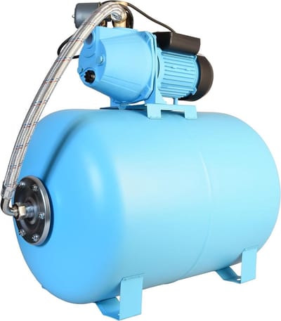 Hydrofoorset Waterpomp - Boosterpomp Hydrofoor - Constante Watertoevoer - 100L Tank Capaciteit - 50 Meter Hefhoogte - Blauw