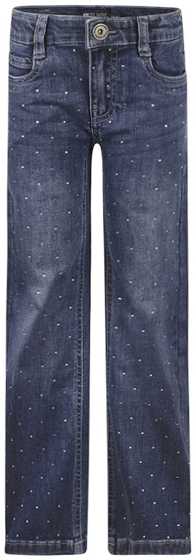 No Way Monday Meisjes Wide Leg Fit Jeans - Blue jeans