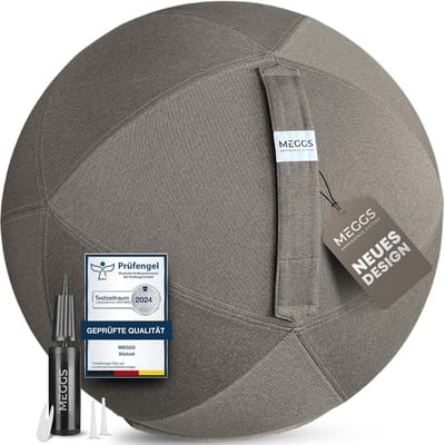 Ergonomische Zitbal met Stoffen Hoes voor Kantoor en Thuis - 65 cm Fitness Bal