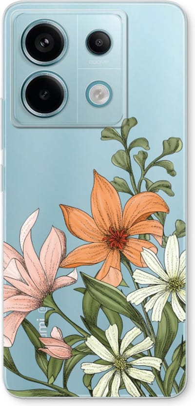 Case Company® - Hoesje geschikt voor Xiaomi Poco X6 hoesje - Floral bouquet - Soft Cover Telefoonhoesje - Bescherming aan alle Kanten en Schermrand