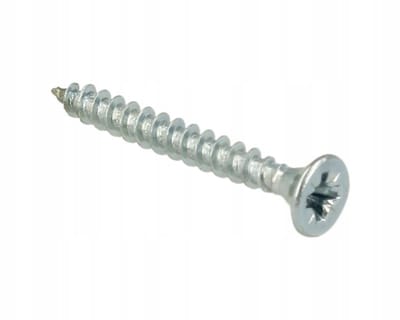 Geharde Witte Verzinkte Schroef voor Hout 3,5x30mm (0,1kg)