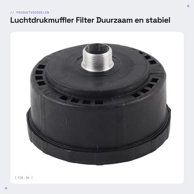Dailygoods- Compressor Demper Geluidsisolatie - Geluidsdempende Accessoire - Filter - 3/4 (25mm) Inlaat - 80mm Diameter - Duurzaam Ontwerp - Geluidsdemper