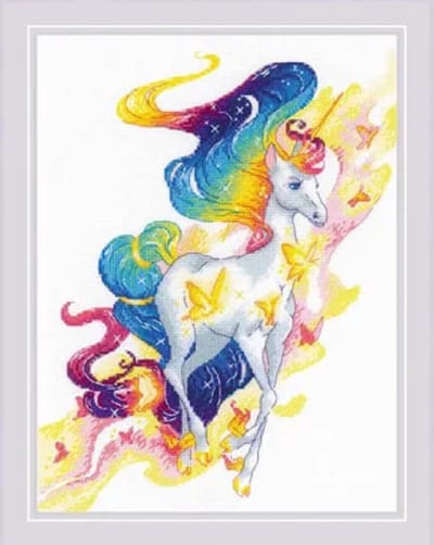 Borduurpakket - Regenboog Eenhoorn