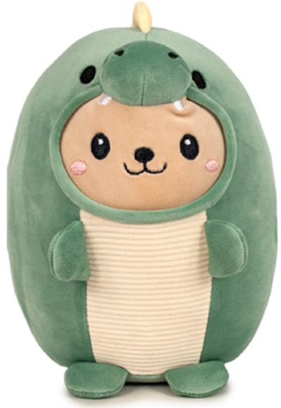 Kat in Groene Dinosaurus Onesie Pyjama Kawaii Pluche Knuffel 25 cm - Speelgoed Knuffels voor Kinderen Jongens Meisjes - Kawaii Kussen - TikTok Plush Toy - Cat Kitten Plush Toy