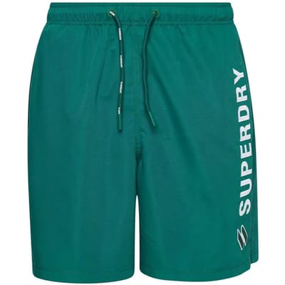 Superdry - Gerecyclede zwemshort met appliqué 48 cm - Heren - Zwembroeken
