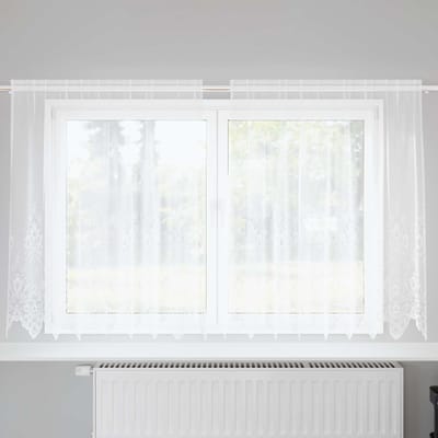 vidaXL Kantgordijn Wit 140 x 200 cm Polyester
