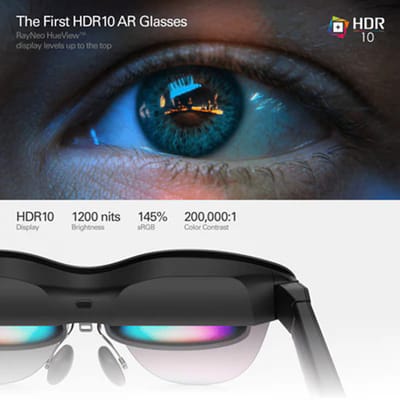 Air 4 Pro AR-bril met 201 inch HDR10 videoweergave, 3D films & gaming, slimme bril voor iPhone 17, 16, 15/Android/Switch 2/Mac Rayneo Air 4 Pro