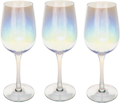 Secret de Gourmet Wijnglazen - 12x - 380 ml - Parelmoer - Fantasy glas - Rode en witte wijnglazen