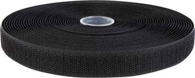 Klittenband - 25 Meter 25 meter Zwart - Afdekzeilwinkel - 20mm Naaibaar Haak Harde Kant 25 meter Zwart