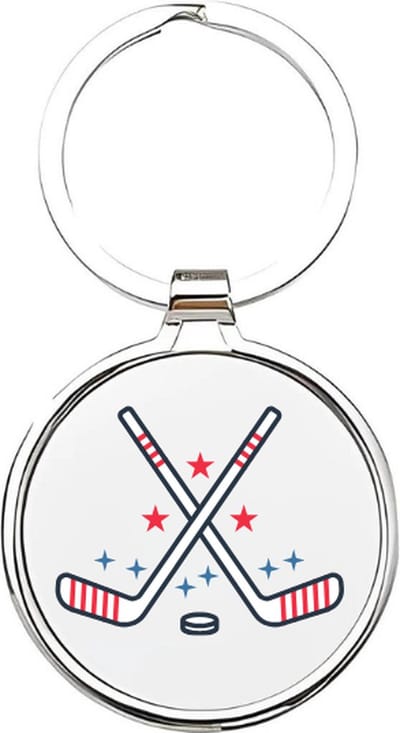 Akyol - IJshockey Sleutelhanger - ijshockey - Ijshockeyers - Cadeau - Sport sleutelhanger - sport - Gepersonaliseerd - ijshockeyer - sleutelhanger voor IJshockeyers - stick - sleutelhanger voor jongens - sleutelhanger van een hockeystick - 4 x 7,5 CM