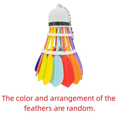 Porte-clés Badminton Couleur Arc-en-ciel Coloré Pendentif Rigolo pour Sac de Badminton Décor Créatif pour Sac à Dos Porte-clés Impression 3D Cadeau
