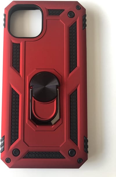 Hybrid Armor Backcover met Kickstand Ring – Geschikt voor Apple iPhone 13 Pro – Rood