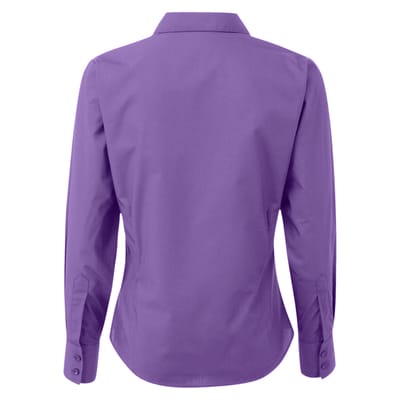 Premier Dames/Dames Popeline Blouse met Lange Mouwen (Rijke Violet)