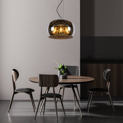 Lucide OLIVIA - Hanglamp - Ø 40 cm - 3xE27 - Fumé