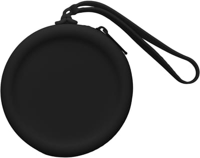 kwmobile siliconen tasje voor draadloze oordopjes in-ear Headphones hoesje - Headset etui 7 x 7 cm - Beschermhoes met rits in zwart