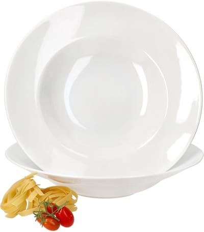 2-delig set BIANCO pastasoorten Ø30cm wit van porselein - 04249#001