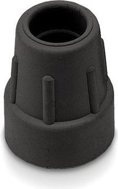 Dop wandelstok 19 mm Zwart - 2 stuks