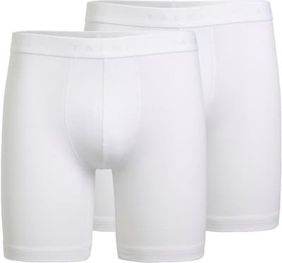 FALKE Daily Comfort Long Leg 2-Pack huidvriendelijk elastisch katoen broek van onderlaag heren wit - maat M