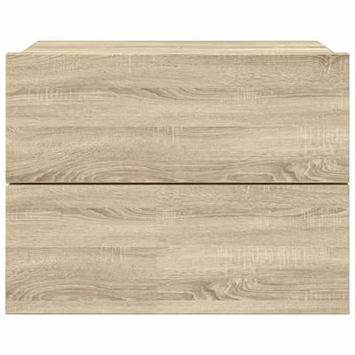 vidaXL - Nachtkastje - 40x30x30 - cm - bewerkt - hout - sonoma - eikenkleurig