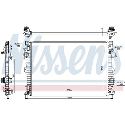 Radiator, motorkoeling NISSENS 606681