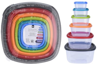 van der Meulen voorraaddoos set speelgoed multicolor 6-delig plastic.