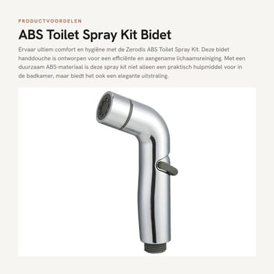 Dailygoods- Bidet Handdouche Draagbaar - Verstelbare Druk - ABS Materiaal - Ideaal voor Lichaamsreiniging - Elegant Ontwerp - 24-Uurs Klantenservice - Toilet Spray