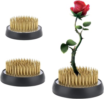 Ronde Kenzan Bloemenhouder voor Ikebana - 2 Groottes met Rubberafdichting voor Thuis, Kantoor en Bloemschikken (4cm, 5cm)