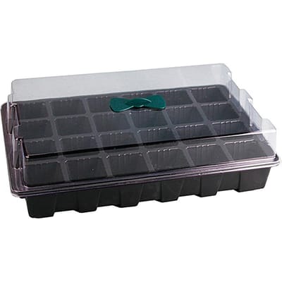 3 Pak 24 Cellen Zaailing Kweekbak Plastic Bloementuin Kweekpot Planten Zaadbak Kit Met zwart