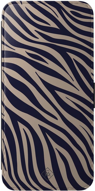 Casimoda® bookcase - Geschikt voor Samsung Galaxy A56 - Hoesje met pasjeshouder - Wavy Twist - Blauw - Kunstleer