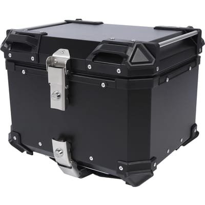 Motorfiets Topkoffer Aluminiumlegering Snelontgrendeling Slagvast Waterdicht 45L Achteropslag Kofferbak gray