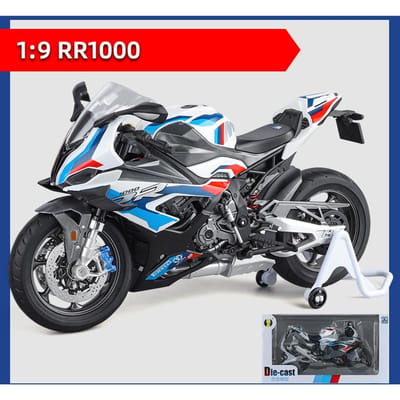 1/9 M1000Rr S1000Rr Legering Racing Motorfiets Simulatie Metaal Straat Sport Motorfiets Model Met Licht Verzameling Kinderen Speelgoed Cadeau