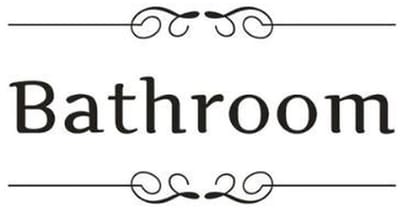Scoby - Bathroom Sticker - Muursticker - Badkamer sticker - Deursticker - Bathroom - 30/15CM