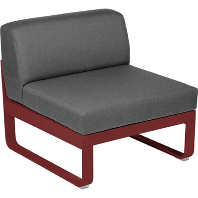 Fermob BELLEVIE Zitbank Module Midden - 43 chili mat - A3 grafietgrijs
