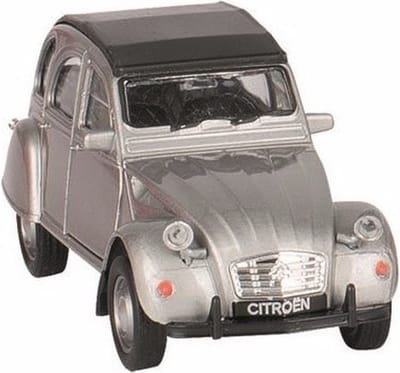 Welly Modelauto Citroen 2CV - zilver - dicht - schaal 1:36 - schaalmodel auto
