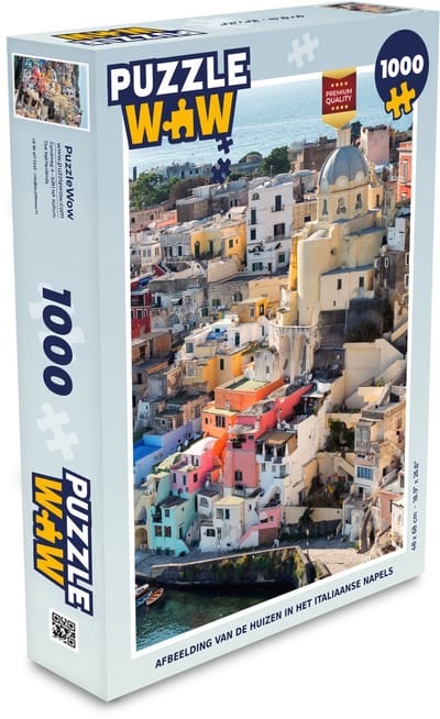 Puzzel Huis - Water - Zomer - Napels - Legpuzzel - Puzzel 1000 stukjes volwassenen