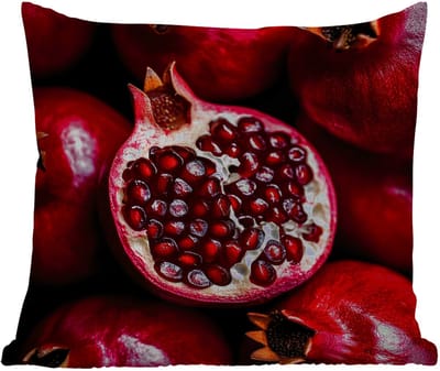 Buitenkussen Weerbestendig - Granaatappel - Rood - Fruit - 50x50 cm