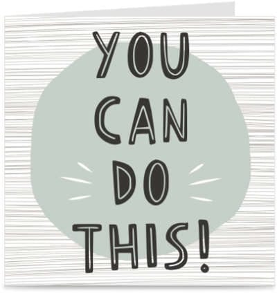 YOU CAN DO THIS | kaart / wenskaart met envelop | succes / hart onder de riem / steun