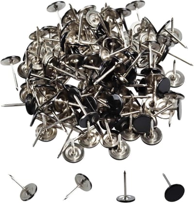 Punaises Ronde Kop - Decoratieve Speldjes - Borden Beveiligen - Stevige Metalen Constructie - 200 Stuks - Zwart