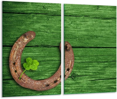 TMK ArtDeko - Snijplank - Glas - 2x 30x52cm - Groene Kleur