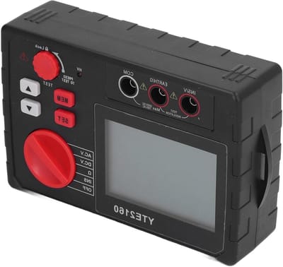 Digitale Megohmmeter - Isolatietester Weerstandsmeter - Elektrisch Testen - 1000V Bereik - 0-10gΩ - Grijs