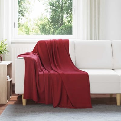 vidaXL Kleden 6 st Bordeaux Rood 170 x 130 cm 1.86 kg Fleece