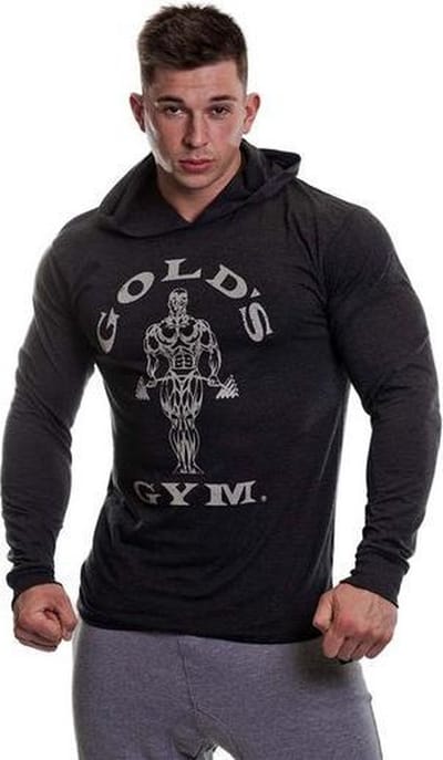 Muscle Joe Long Sleeve T-Shirt - Black Marl - M